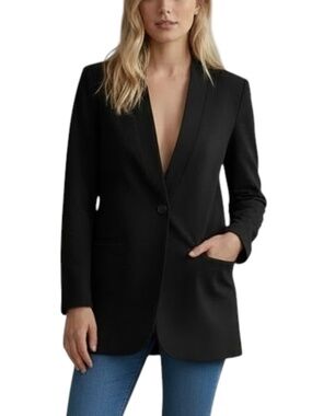 Madewell Venice Boyfriend Oversized Blazer In Black Size 2 Style #E1540